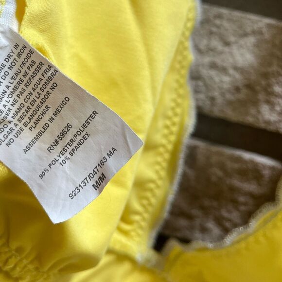 BECCA Rebecca Virtue yellow paisley print halter bikini set Medium - Picture 7 of 10